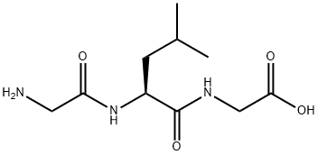L-亮氨酰-甘氨酰-氨基乙酸 结构式
