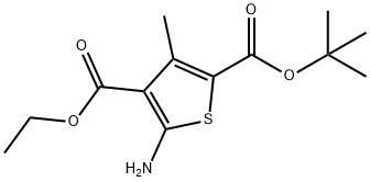 2-叔丁基4-乙基5-氨基-3-甲基噻吩-2,4-二羧酸酯 结构式