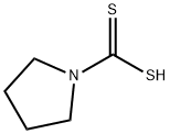 1-吡咯烷二硫代氨基甲酸 结构式