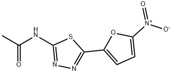 1,3,4-Thiadiazole, 2-acetamido-5- (5-nitro-2-furyl)- 结构式