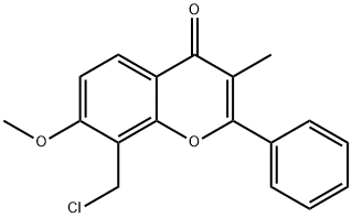 8-CHLOROMETHYL-7-METHOXY-3-METHYL FLAVONE 结构式