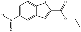 5-硝基-1-苯并噻吩-2-甲酸乙酯 结构式