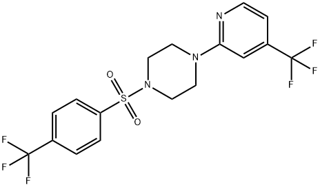 PIPERAZINE, 1-[[4-(TRIFLUOROMETHYL)PHENYL]SULFONYL]-4-[4-(TRIFLUOROMETHYL)-2-PYRIDINYL]- 结构式