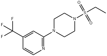 PIPERAZINE, 1-(ETHYLSULFONYL)-4-[4-(TRIFLUOROMETHYL)-2-PYRIDINYL]- 结构式