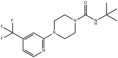 1-PIPERAZINECARBOXAMIDE, N-(1,1-DIMETHYLETHYL)-4-[4-(TRIFLUOROMETHYL)-2-PYRIDINYL]- 结构式