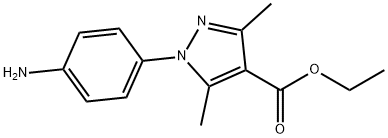 1-(4-氨基苯基)-3,5-二甲基-1H-吡唑-4-甲酸乙酯 结构式