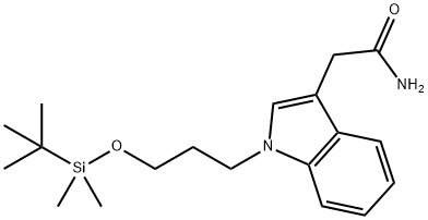 2-{1-[3-(tert-Butyl-dimethyl-silanyloxy)-propyl]-1H-indol-3-yl}-acetamide 结构式