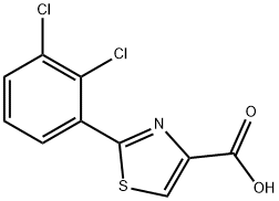 2-(2,3-DICHLORO-PHENYL)-THIAZOLE-4-CARBOXYLIC ACID 结构式
