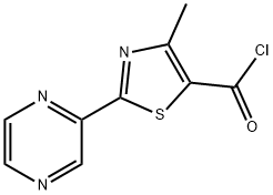 4-甲基-2-(2-吡嗪基)-1,3-噻唑-5-羰酰氯 结构式