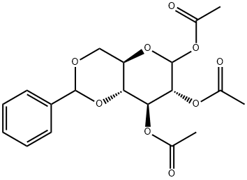 1,2,3-TRI-O-ACETYL-4,6-O-BENZYLIDENE-D-GLUCOPYRANOSE 结构式