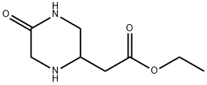 2-Piperazineaceticacid,5-oxo-,ethylester(9CI) 结构式