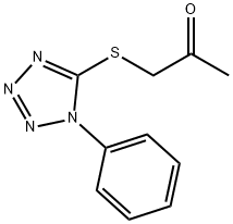 1-[硫代(1-苯-1H-四唑-5-基)]丙酮 结构式