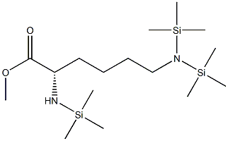 N2,N6,N6-Tris(trimethylsilyl)-L-lysine methyl ester 结构式