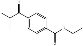 Benzoic acid, 4-(2-methyl-1-oxopropyl)-, ethyl ester (9CI) 结构式