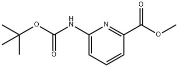 6-((叔丁氧基羰基)氨基)吡啶甲酸甲酯 结构式