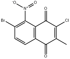 1,4-Naphthalenedione,  6-bromo-3-chloro-2-methyl-5-nitro- 结构式