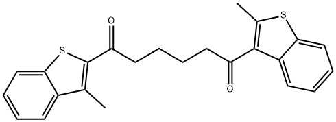 1-(3-METHYL-BENZO[B]THIOPHEN-2-YL)-6-(2-METHYL-BENZO[B]THIOPHEN-3-YL)-HEXANE-1,6-DIONE 结构式