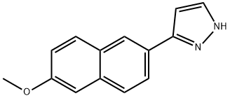 3-(6-甲氧基萘-2-基)-1H-吡唑 结构式