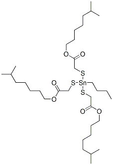2,2',2''-[(丁基锡烷基)三(硫代)]三乙酸三异辛酯 结构式