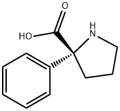 (2R)-2-苯基脯氨酸 结构式