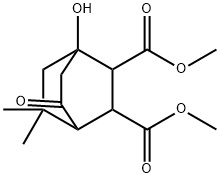 1-Hydroxy-8,8-dimethyl-5-oxobicyclo[2.2.2]octane-2,3-dicarboxylic acid dimethyl ester 结构式