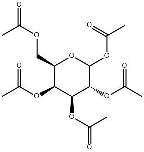 1,2,3,4,6-D-葡萄糖五乙酸酯 结构式