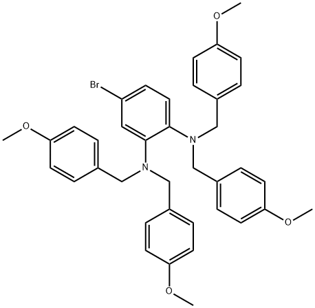 1,2-Benzenediamine, 4-bromo-N,N,N,N-tetrakis(4-methoxyphenyl)methyl- 结构式