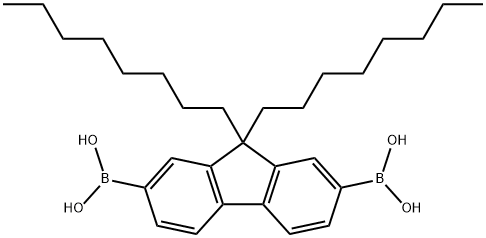 9,9-二辛基芴-2,7-二硼酸 结构式