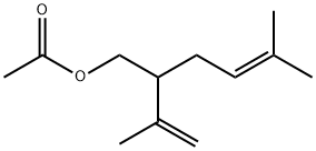 5-甲基-2-(1-甲基乙烯基)-4-己烯-1-醇乙酸酯 结构式