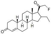 21-fluoro-16-ethyl-19-norprogesterone 结构式