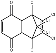 1,2,3,4,9,9-HEXACHLORO-1,4,4A,8A-TETRAHYDRO-1,4-METHANONAPHTHALENE-5,8-DIONE 结构式