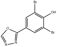 2,6-DIBROMO-4-(1,3,4-OXADIAZOL-2-YL)PHENOL 结构式