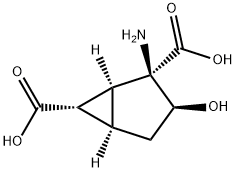 Bicyclo[3.1.0]hexane-2,6-dicarboxylic acid, 2-amino-3-hydroxy-, (1S,2R,3S,5R,6S)- (9CI) 结构式