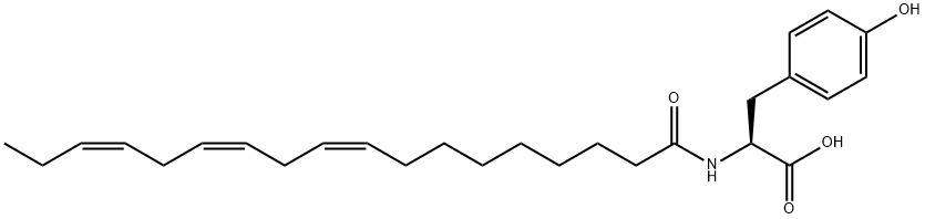 N(L-TYROSINE)-9Z,12Z,15Z-OCTADECATRIENAMIDE 结构式