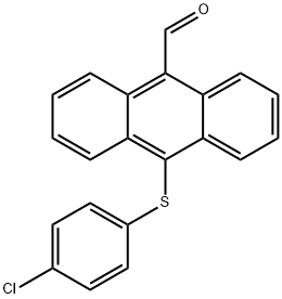 10-[(4-CHLOROPHENYL)THIO]ANTHRACENE-9-CARBOXALDEHYDE 结构式