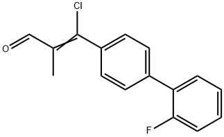 3-CHLORO-3-(2'-FLUORO[1,1'-BIPHENYL]-4-YL)-2-METHYLACRYLALDEHYDE 结构式
