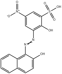 2-hydroxy-3-[(2-hydroxy-1-naphthyl)azo]-5-nitrobenzenesulphonic acid  结构式