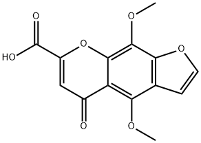 4,9-二甲氧基-5-氧代-5H-呋喃[3,2-G]色烯-7-羧酸 结构式