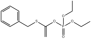 Phosphoric acid diethyl 1-(benzylthio)ethenyl ester 结构式