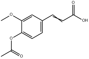 4-乙酰氧基-3-甲氧基肉桂酸 结构式