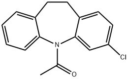 3-氯-5-乙酰基-10,11-二氢-5H-二苯并[b,f]氮杂卓 结构式