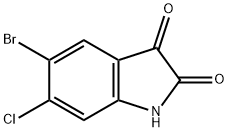 5-Bromo-6-chloro-1H-indole-2,3-dione 结构式