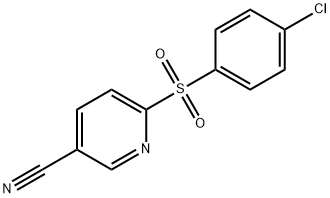 2-(4-CHLOROBENZENESULPHONYL)PYRIDINE-5-CARBONITRILE 结构式