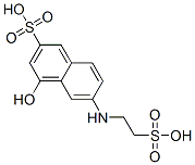 4-hydroxy-6-(2-sulfoethylamino)naphthalene-2-sulfonic acid 结构式