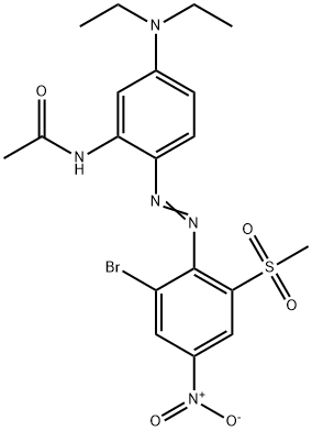 N-[2-[[2-bromo-6-(methylsulphonyl)-4-nitrophenyl]azo]-5-(diethylamino)phenyl]acetamide 结构式