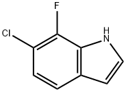 6-氯-7-氟-1H-吲哚 结构式