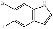 6-溴-5-氟吲哚 结构式