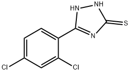 5-(2,4-二氯苯基)-4H-1,2,4-三唑-3-硫醇 结构式