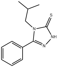 4-异丁基-5-苯基-4H-1,2,4-三唑-3-基氢硫化物 结构式