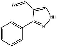 3-苯基-1H-吡唑-4-甲醛 结构式